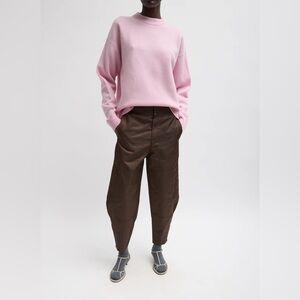 NWT Tibi Eco Nylon Colt Trouser Brown Size 4